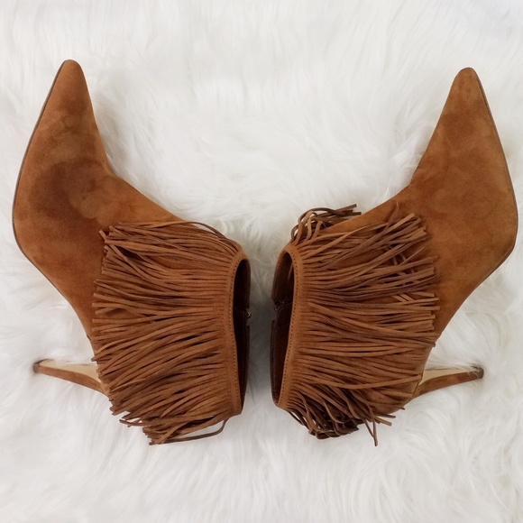Sam Edelman Kandice Fringed Soft Saddle Boots 8.5 - Picture 6 of 8